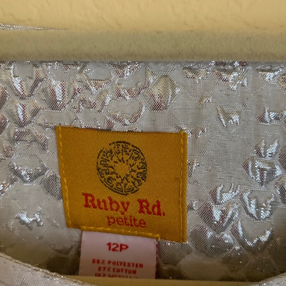 Ruby Rd. Silver Textured Blazer - Picture 3 of 4